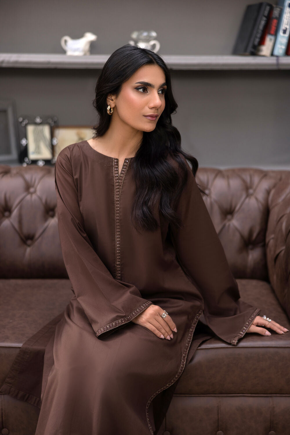 TWO PIECE STITCHED - MOCHA