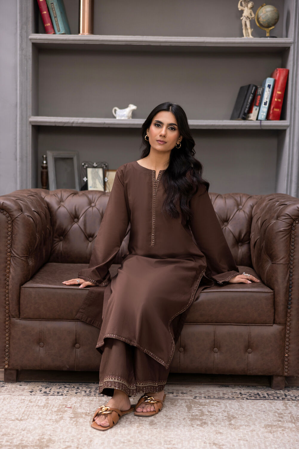 TWO PIECE STITCHED - MOCHA
