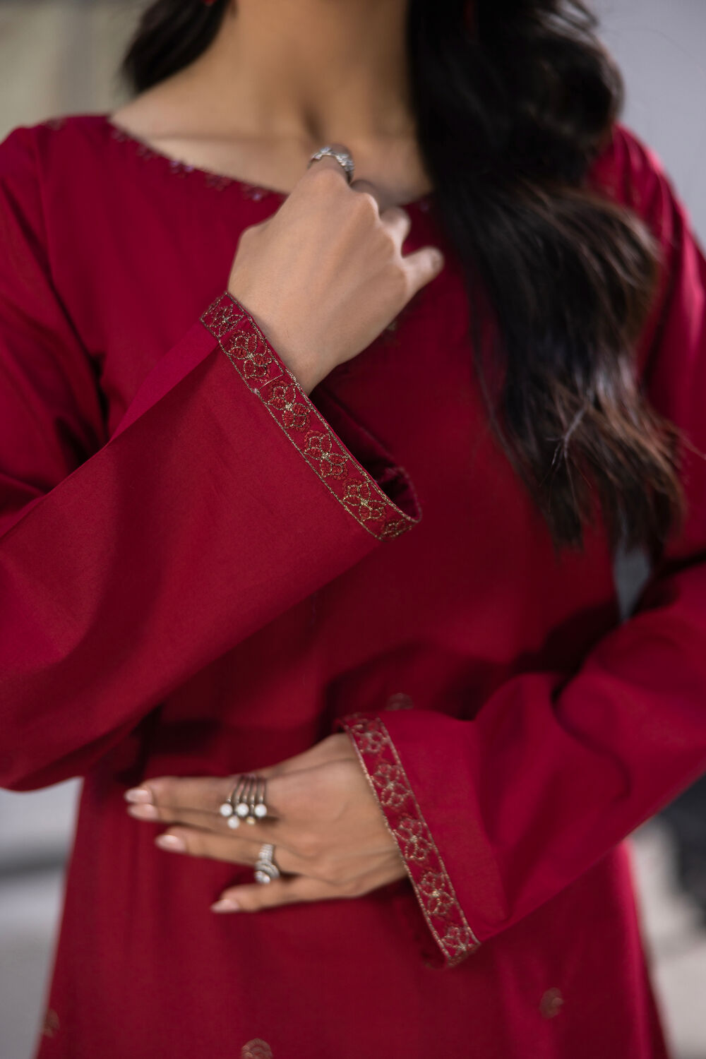 TWO PIECE STITCHED - CHERRY