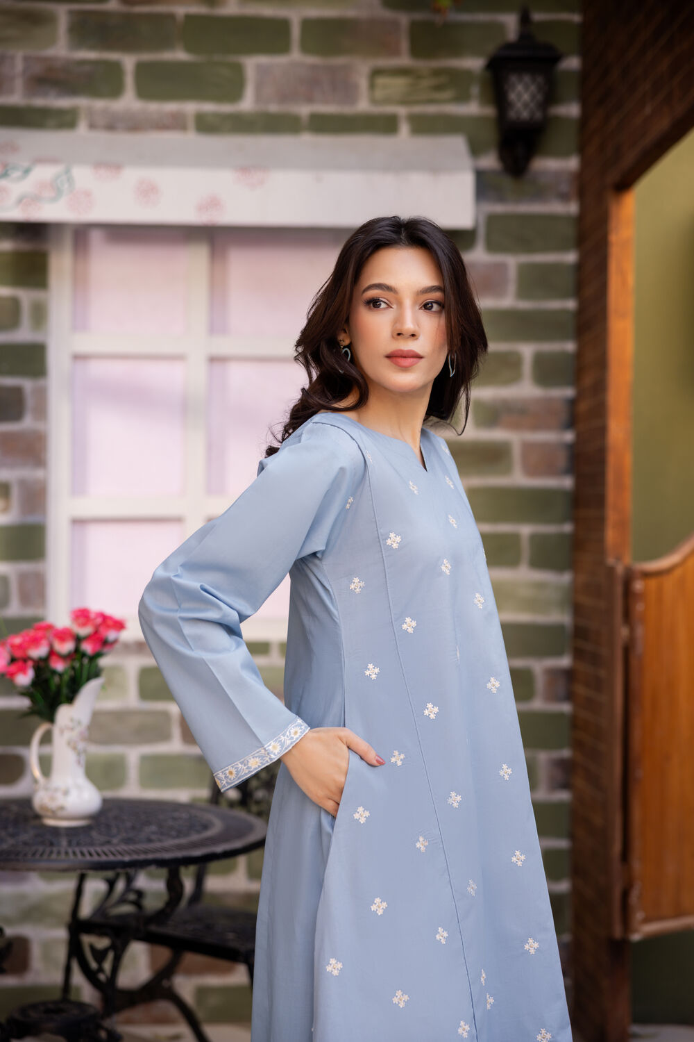 TWO PIECE STITCHED - AQUA