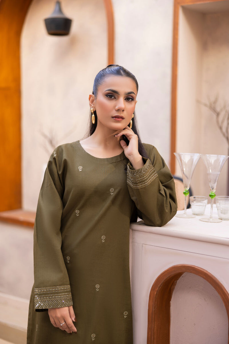 TWO PIECE STITCHED - LEAF