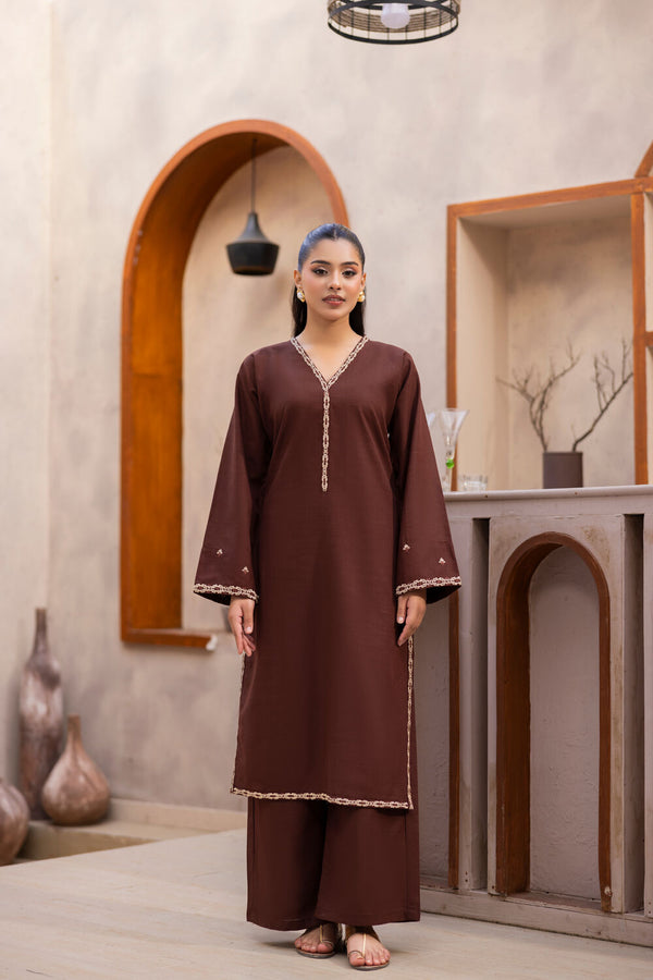 TWO PIECE STITCHED - WALNUT