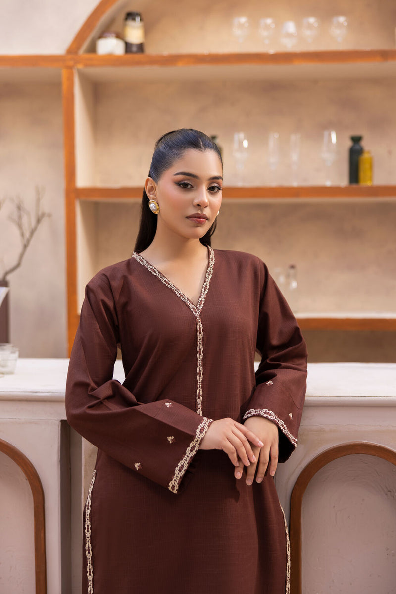 TWO PIECE STITCHED - WALNUT