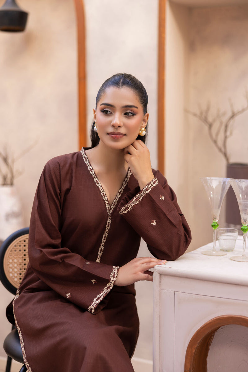 TWO PIECE STITCHED - WALNUT