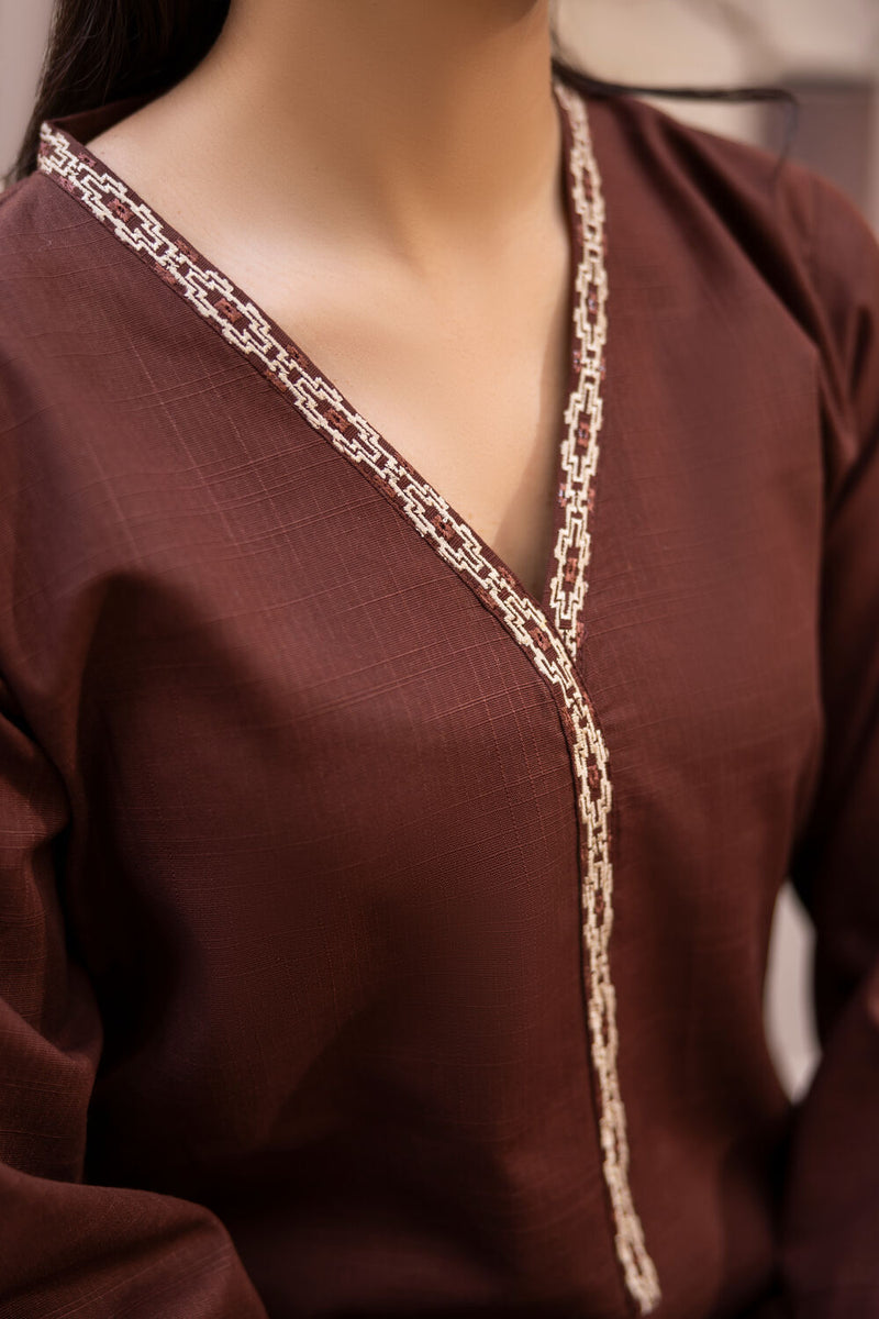 TWO PIECE STITCHED - WALNUT