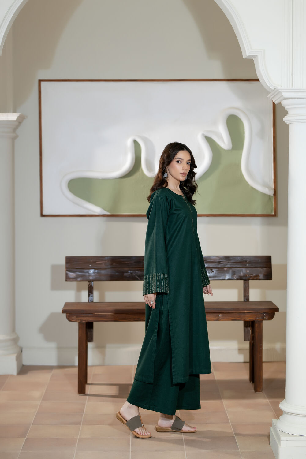 TWO PIECE STITCHED - EMERALD