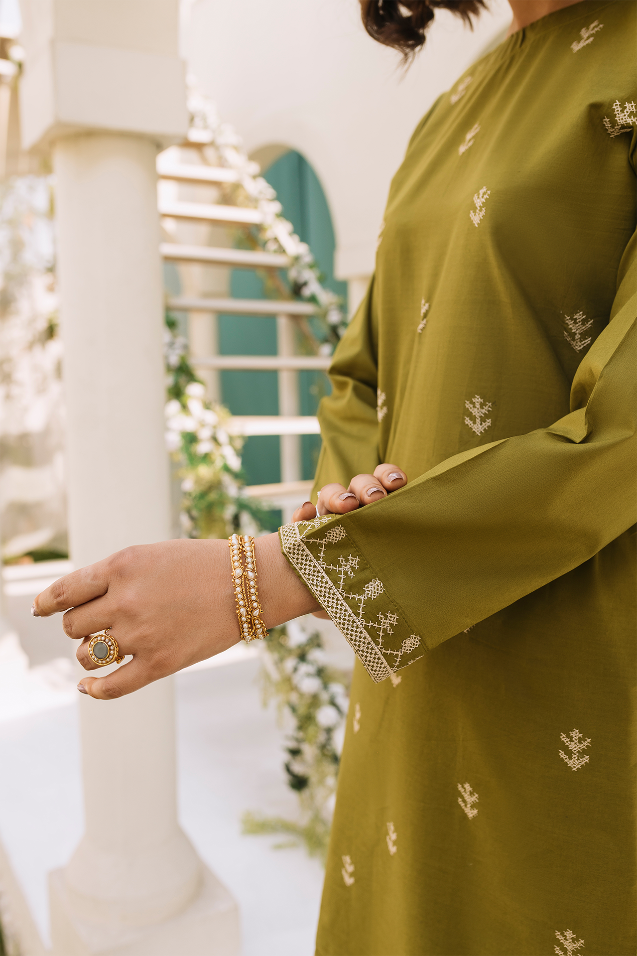 TWO PIECE STITCHED - Earthly Olive